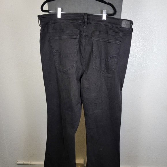 American Eagle Next Level Stretch Wide Leg Black Jean Size 24 Long - Picture 2 of 7
